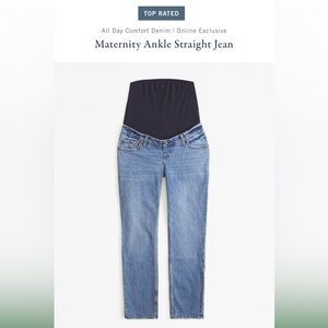 Maternity Ankle straight Jean 28 Long Abercrombie